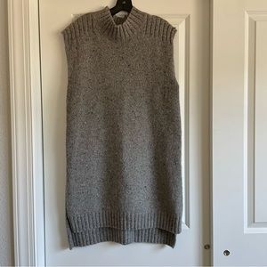 Ann Mashburn Sweater/Poncho Pullover Gray Speckled Mohair/Angora/Wool blend Sz M